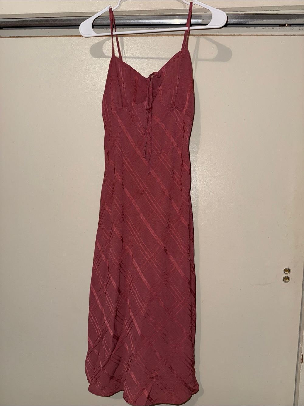 Forever 21 Burgundy Strap Spaghetti Slip Dress